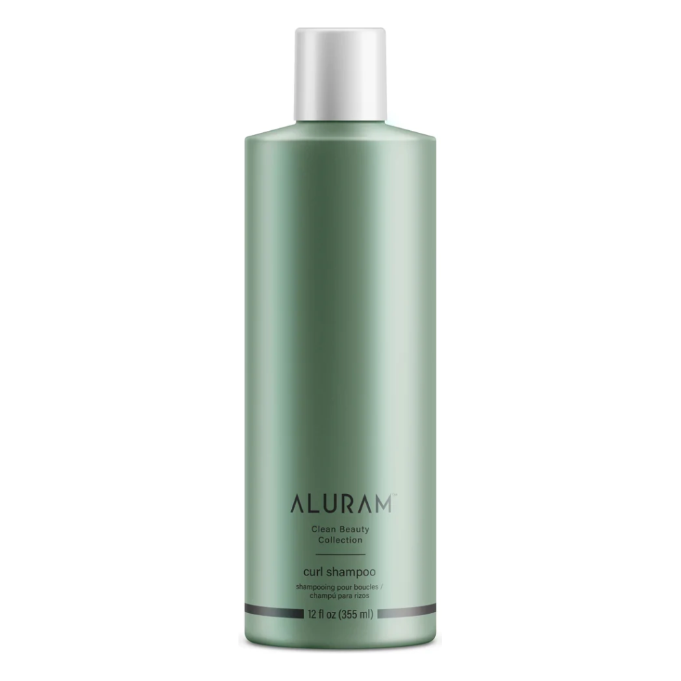 Aluram curl shampoo bottle front for curly hair