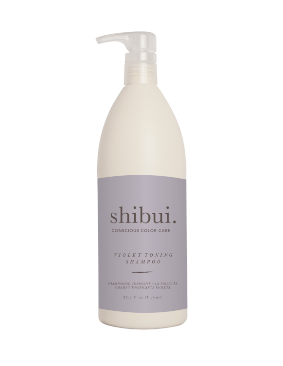 Shibui violet toning shampoo for blonde hair brass control