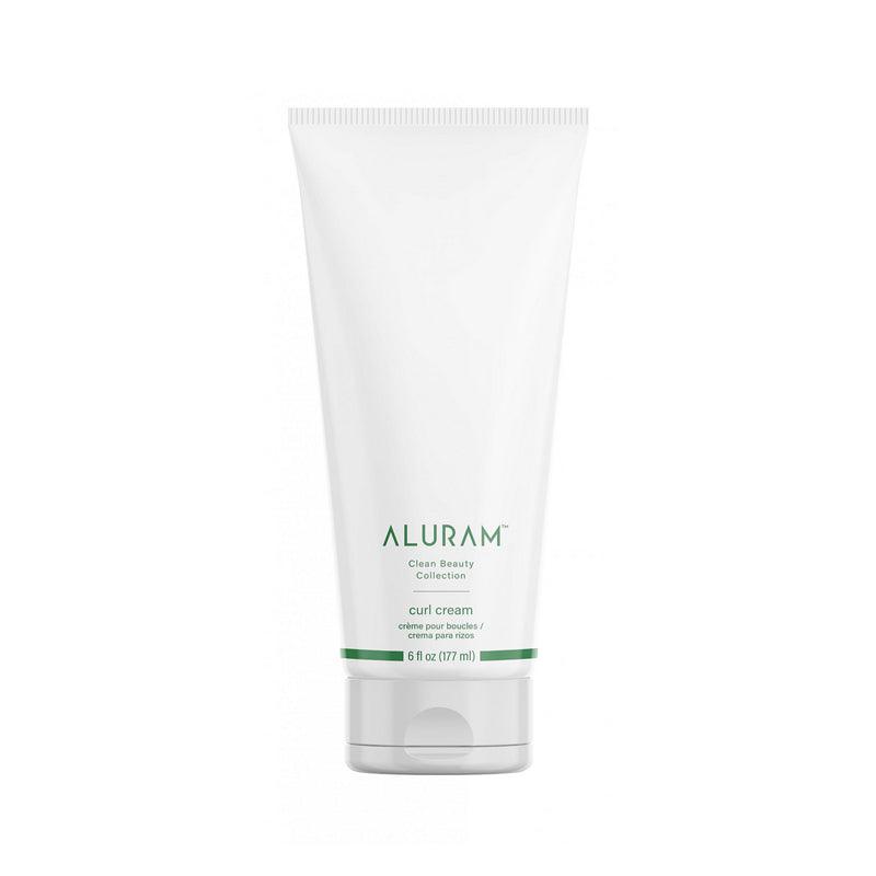 Aluram curl cream bottle front for frizz free curls