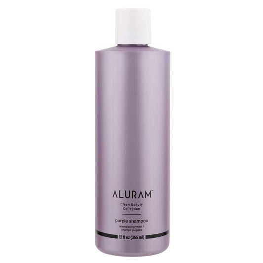 Aluram purple shampoo bottle front for blonde hair