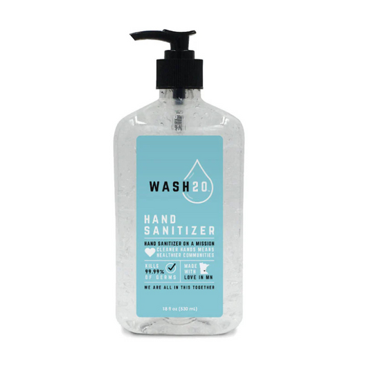 Aluram Wash 20 hand sanitizer 18oz bottle front