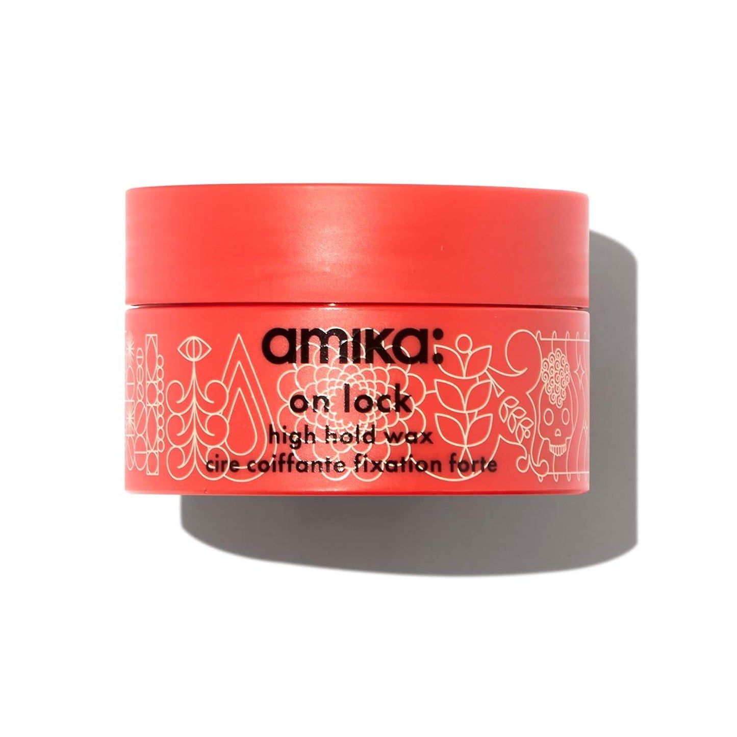 Amika on lock high hold wax jar for styling