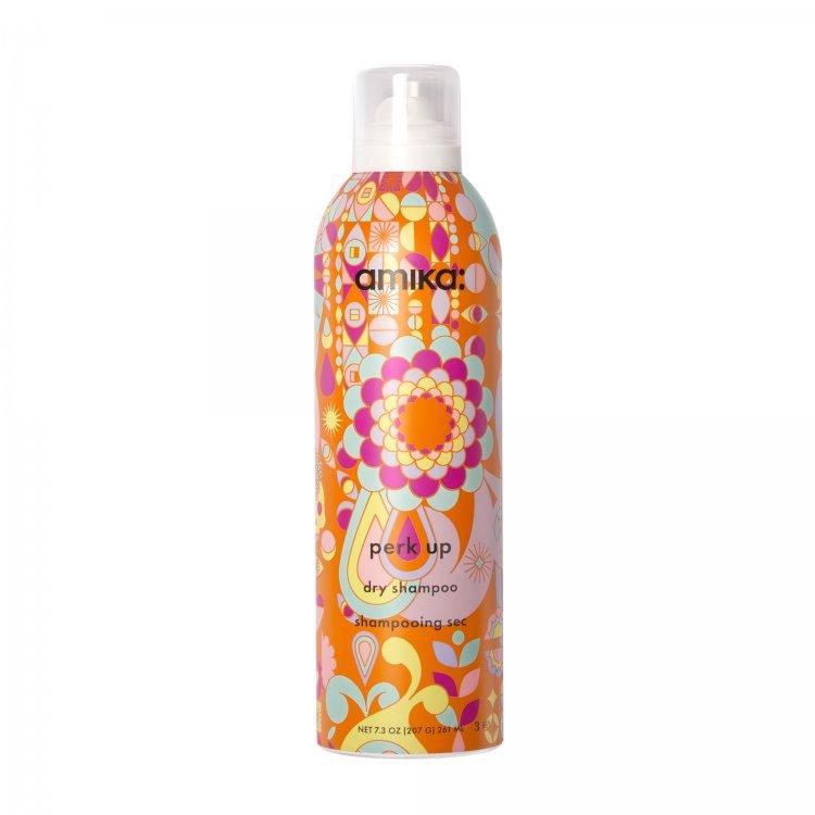 Amika perk up dry shampoo spray can