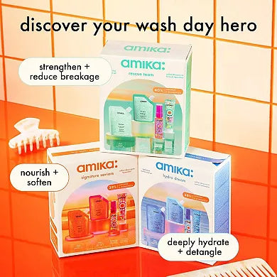 Amika The Kure shampoo and conditioner trial sizes