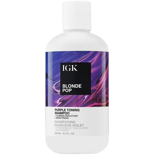IGK Blonde POP purple toning shampoo 8oz bottle