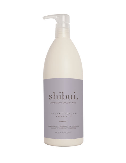 Shibui violet toning shampoo for blonde hair brass control
